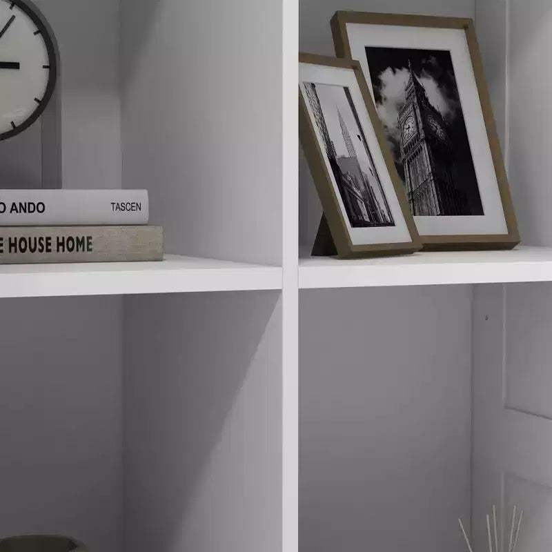 HOMCOM Armoire de rangement moderne de 180 cm avec étagères pour chambre à coucher, salon ou couloir