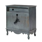 Commode d'appoint traditionnelle Galatea 32'' en bois massif à 3 tiroirs avec station de charge | HULALA HOME