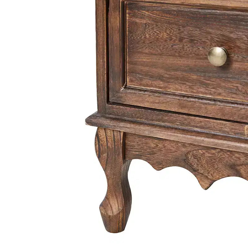 Commode d'appoint traditionnelle Galatea 32'' en bois massif à 3 tiroirs avec station de charge | HULALA HOME