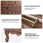 Commode d'appoint traditionnelle Galatea 32'' en bois massif à 3 tiroirs avec station de charge | HULALA HOME