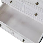 Commode d'appoint traditionnelle Galatea 32'' en bois massif à 3 tiroirs avec station de charge | HULALA HOME