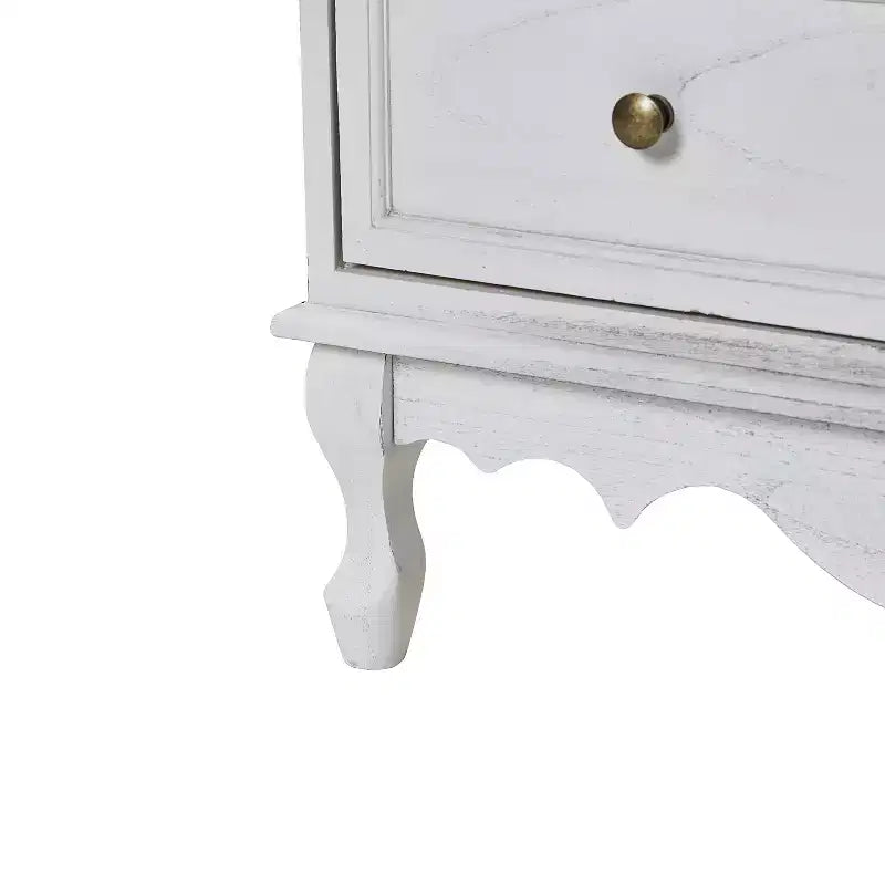 Commode d'appoint traditionnelle Galatea 32'' en bois massif à 3 tiroirs avec station de charge | HULALA HOME