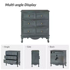 Commode d'appoint traditionnelle Galatea 32'' en bois massif à 3 tiroirs avec station de charge | HULALA HOME