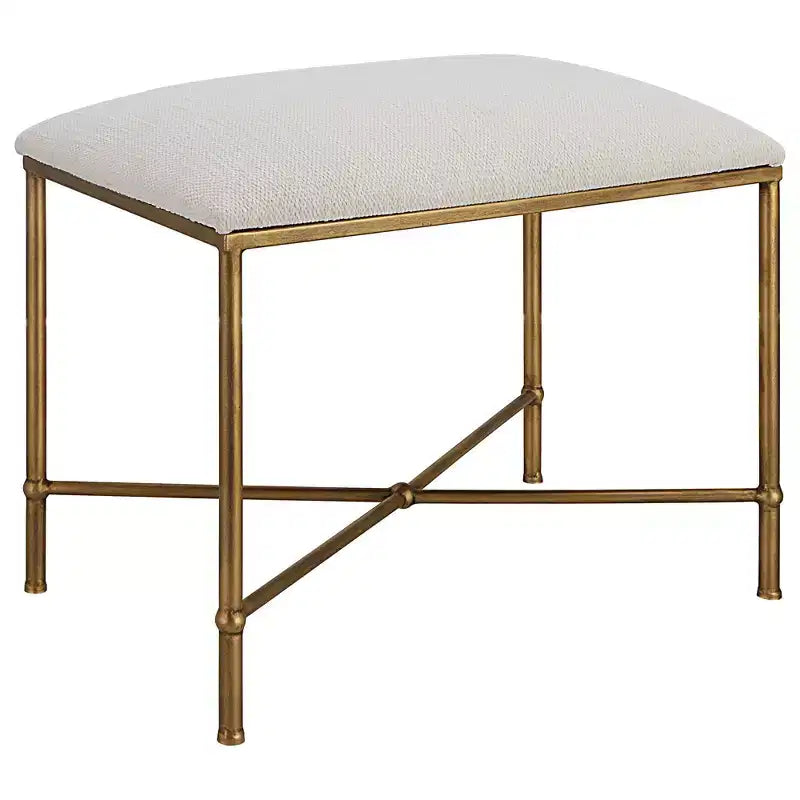 Banc d'appoint Avenham 24 Uttermost en tissu blanc