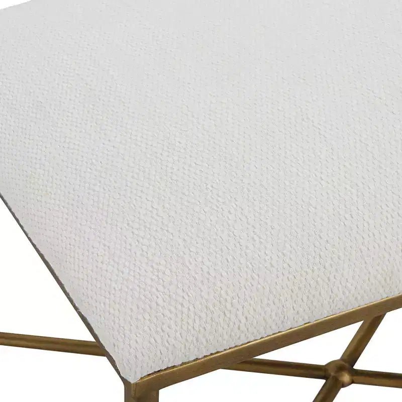Banc d'appoint Avenham 24 Uttermost en tissu blanc