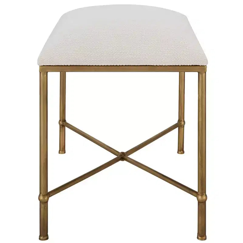 Banc d'appoint Avenham 24 Uttermost en tissu blanc