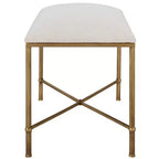Banc d'appoint Avenham 24 Uttermost en tissu blanc