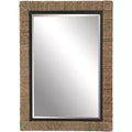Uttermost Island Natural Straw 29 1/2 x 41 1/2 Wall Mirror