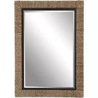 Uttermost Island Natural Straw 29 1/2 x 41 1/2 Wall Mirror