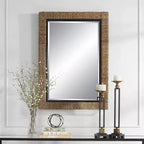 Miroir mural en paille naturelle Uttermost Island 75 x 105 cm