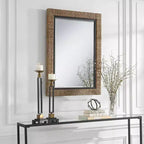 Miroir mural en paille naturelle Uttermost Island 75 x 105 cm