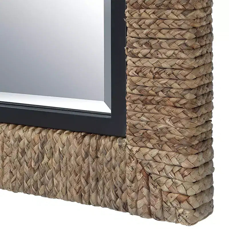 Miroir mural en paille naturelle Uttermost Island 75 x 105 cm