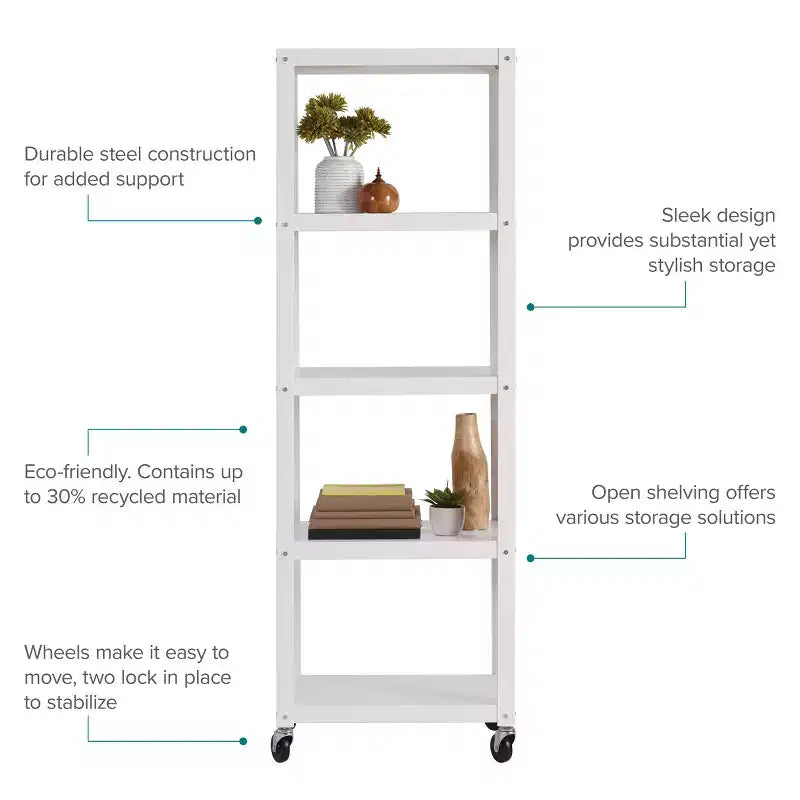 Space Solutions 72 Étagère métallique décorative à 5 niveaux