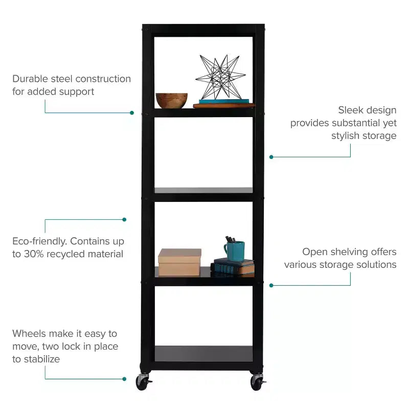 Space Solutions 72 Étagère métallique décorative à 5 niveaux