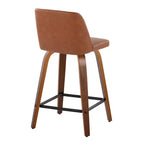 Lot de 2 tabourets de bar à hauteur de comptoir basse Toriano - LumiSource