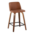 Lot de 2 tabourets de bar à hauteur de comptoir basse Toriano - LumiSource