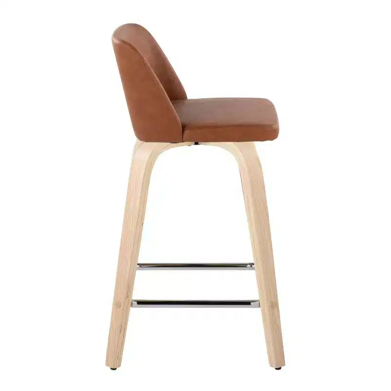 Lot de 2 tabourets de bar à hauteur de comptoir basse Toriano - LumiSource