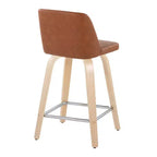 Lot de 2 tabourets de bar à hauteur de comptoir basse Toriano - LumiSource