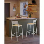 VASAGLE Tabourets de Bar, Lot de 2 Chaises de Bar, Tabourets Hauts avec Dossier, Style Industriel pour Salle de Fête