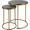 Uttermost Aragon 19.5 Wide Gold and Brass Nesting Tables Set of 2