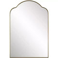 Uttermost Sidney Plated Brushed Brass 20 x 30 Arch Wall Mirror