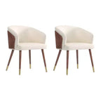 Lot de 2 chaises de salle à manger modernes Reeva en similicuir - Manhattan Comfort