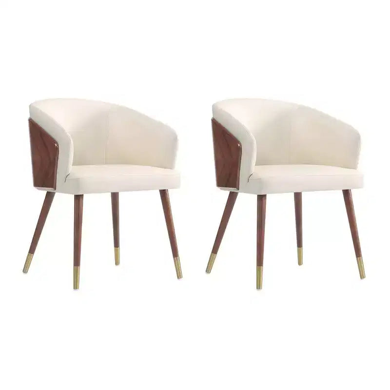 Lot de 2 chaises de salle à manger modernes Reeva en similicuir - Manhattan Comfort