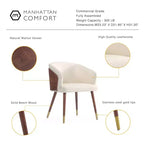 Lot de 2 chaises de salle à manger modernes Reeva en similicuir - Manhattan Comfort