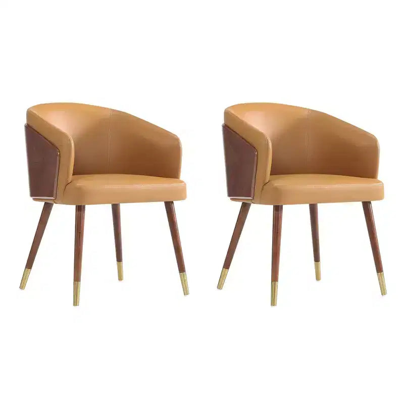 Lot de 2 chaises de salle à manger modernes Reeva en similicuir - Manhattan Comfort