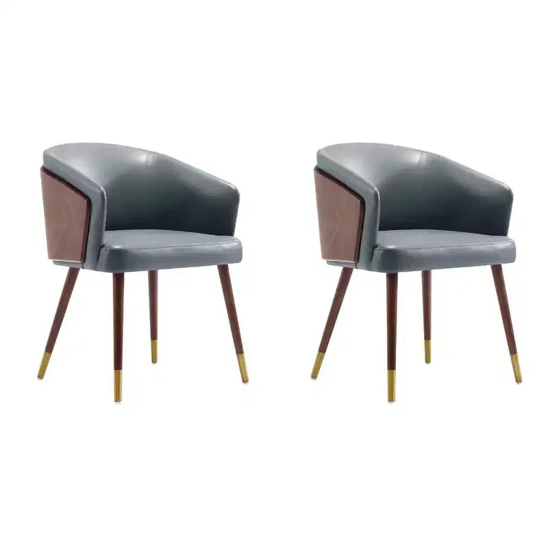 Lot de 2 chaises de salle à manger modernes Reeva en similicuir - Manhattan Comfort