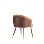 Lot de 2 chaises de salle à manger modernes Reeva en similicuir - Manhattan Comfort