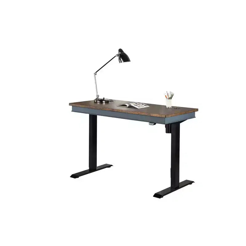 Bureau Martin Furniture assis/debout électrique réglable style « ferme »