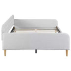 Lit de repos rembourré pleine/double taille avec 4 pieds de support en bois-ModernLuxe
