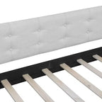 Lit de repos rembourré pleine/double taille avec 4 pieds de support en bois-ModernLuxe