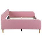 Lit de repos rembourré pleine/double taille avec 4 pieds de support en bois-ModernLuxe