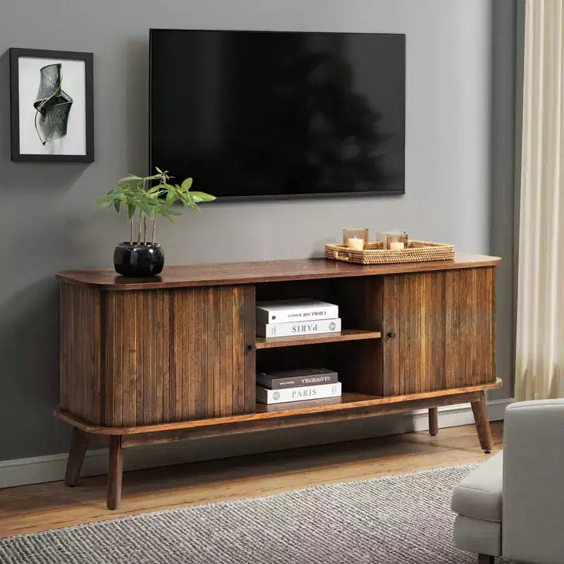 Meuble TV moderne Adam pour téléviseurs jusqu'à 65 pouces avec étagère réglable | Hulala Home