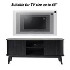 Meuble TV moderne Adam pour téléviseurs jusqu'à 65 pouces avec étagère réglable | Hulala Home