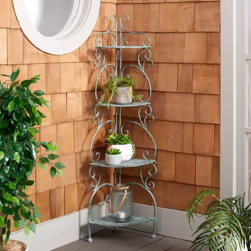 Étagère d'angle 4 niveaux Turuca - Intérieur/Extérieur - PAT5034 - Safavieh