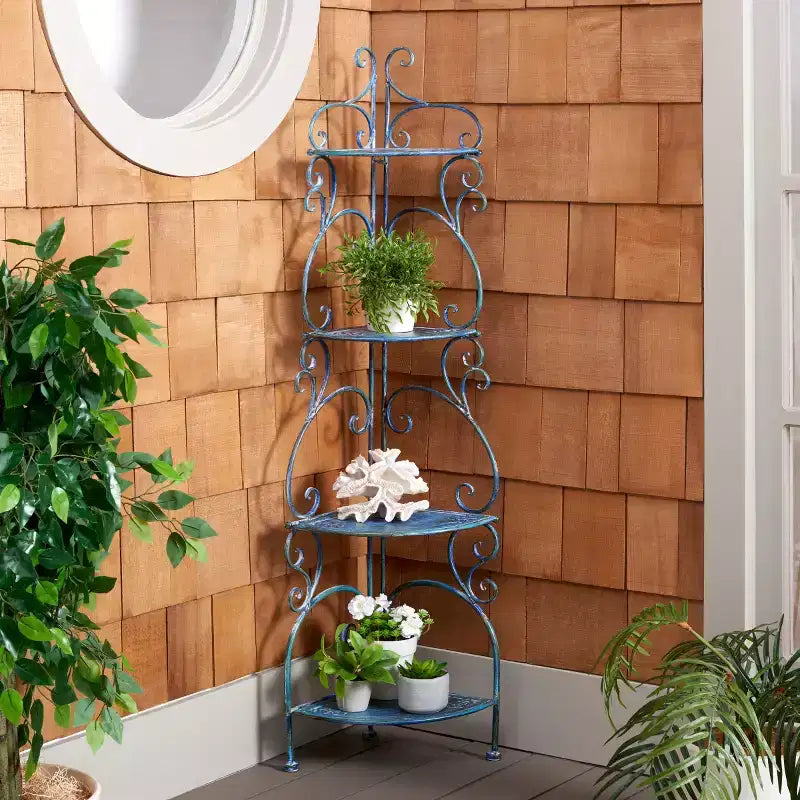 Étagère d'angle 4 niveaux Turuca - Intérieur/Extérieur - PAT5034 - Safavieh