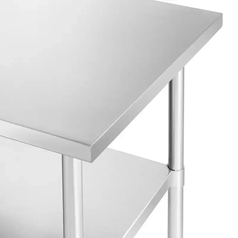 KUTLER Table en acier inoxydable pour le travail et la préparation, Table de cuisine commerciale robuste certifiée NSF pour restaurant