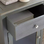 Table de chevet Ziva avec 1 tiroir et armoire en verre - AMH6630 - Safavieh Couture