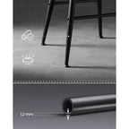 VASAGLE Collection EKHO - Lot de 2 tabourets de bar, tabourets de cuisine, tabourets de petit-déjeuner, cuir synthétique avec coutures, hauteur 63 cm