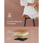 VASAGLE Collection EKHO - Lot de 2 tabourets de bar, tabourets de cuisine, tabourets de petit-déjeuner, cuir synthétique avec coutures, hauteur 63 cm