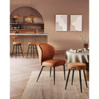 VASAGLE Collection EKHO - Lot de 2 tabourets de bar, tabourets de cuisine, tabourets de petit-déjeuner, cuir synthétique avec coutures, hauteur 63 cm