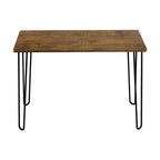 Bureau à domicile somptueux avec pieds épingle – Décoration d'intérieur de style industriel moderne – Aspect grain de bois et accents en acier
