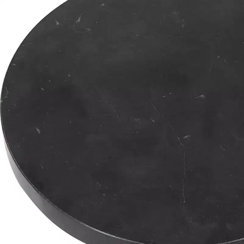 Table d'appoint ronde Uttermost Bead 10 en marbre noir
