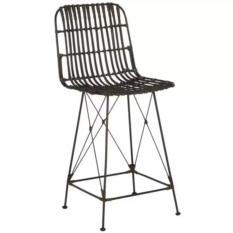 Minerva Tabouret de comptoir en osier (Lot de 2) - WIK6509 - Safavieh