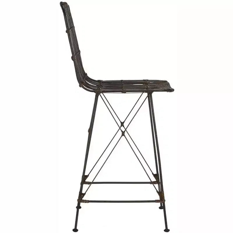 Minerva Tabouret de comptoir en osier (Lot de 2) - WIK6509 - Safavieh