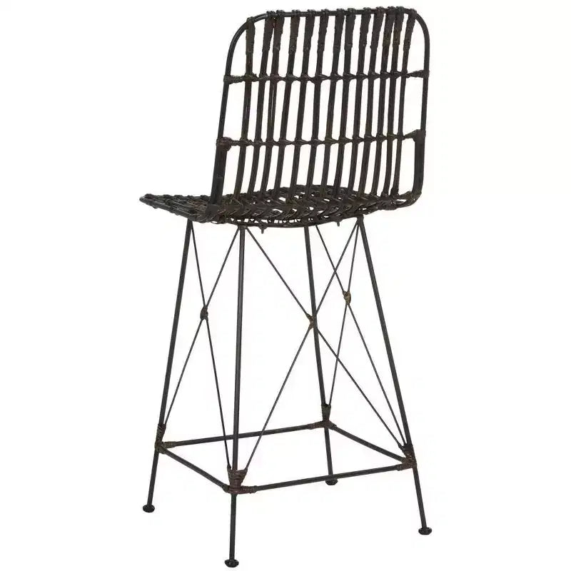 Minerva Tabouret de comptoir en osier (Lot de 2) - WIK6509 - Safavieh
