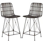 Minerva Tabouret de comptoir en osier (Lot de 2) - WIK6509 - Safavieh